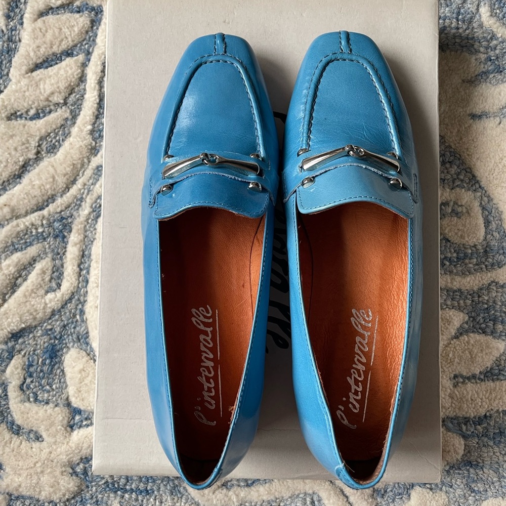 L'INTERVALLE Blue Loafers Slip-On Shoes